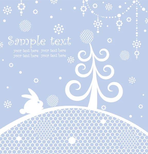 Christmas blue greeting card — Stock Vector