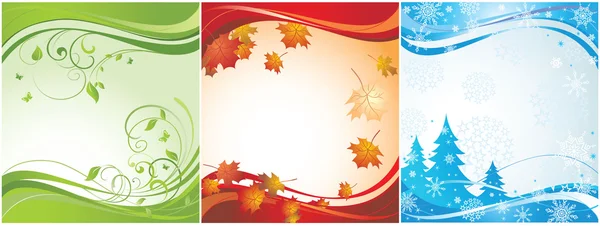 Seasonal banners — Stock Vector