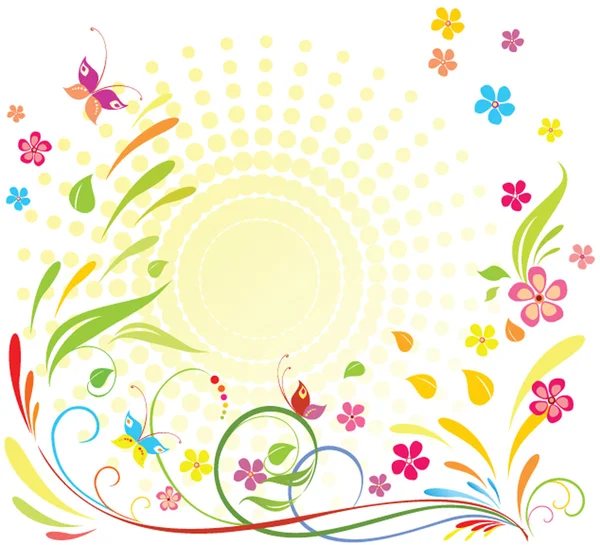 Colorful floral background — Stock Vector