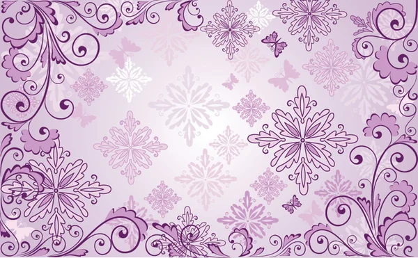 Beautiful floral lilac background — Stock Vector