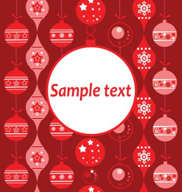 Christmas kırmızı tebrik kartı