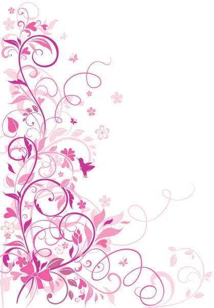 Greeting floral border — Stock Vector