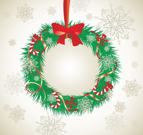 Xmas wreath — Stock Vector