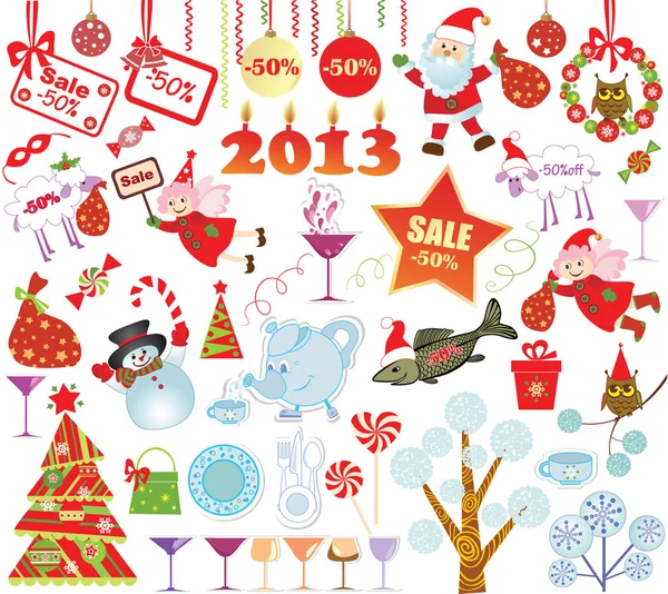 Christmas set — Stock Vector