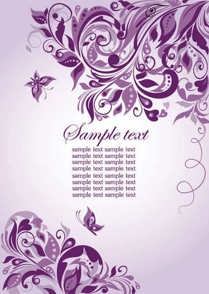 Violetta blommor banner — Stock vektor