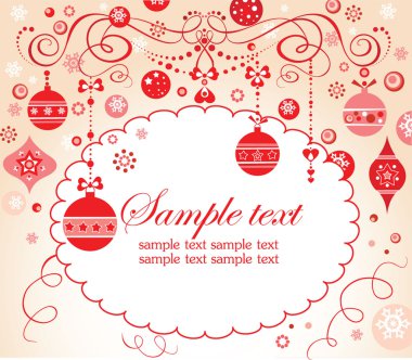 Christmas kırmızı davetiye