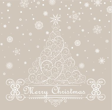 xmas ağacı ile Retro kartı