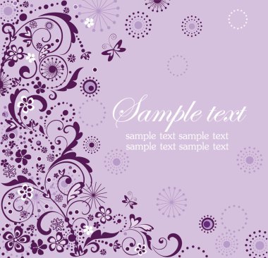 Menekşe tebrik kartı