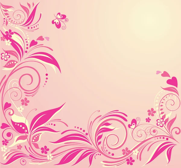 ピンクのグリーティング カード — ストックベクタ