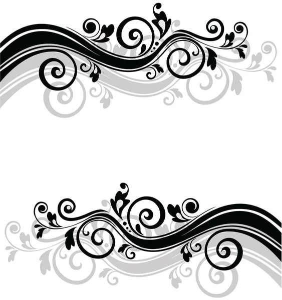 Bannière florale rétro — Image vectorielle