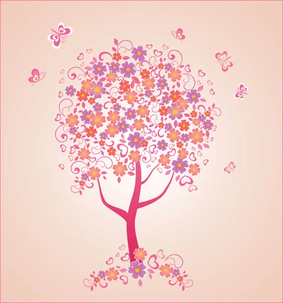 Hermoso árbol — Vector de stock