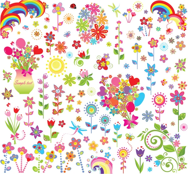 Flowers set Royalty Free Stock Vectors