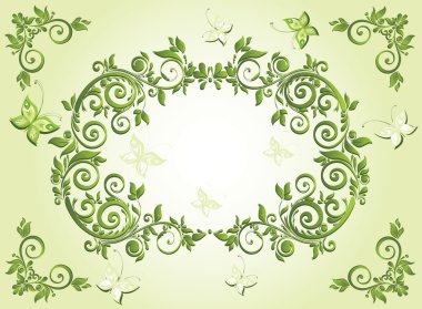 Vintage yeşil çerçeve