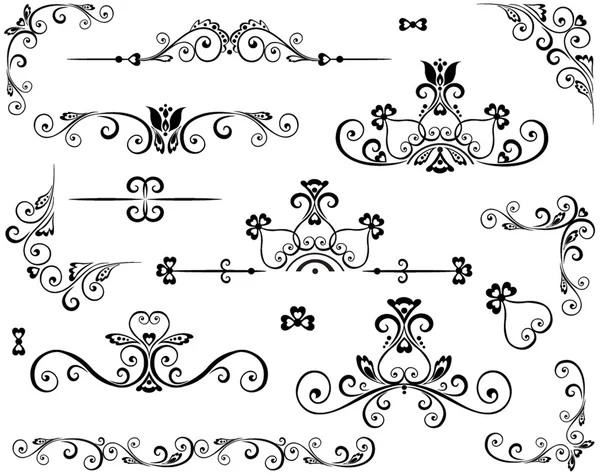 Set of gothic borders — Stock Vector © tanais #13631570