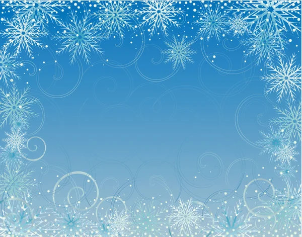 Winter card with snowflake — Stock Vector