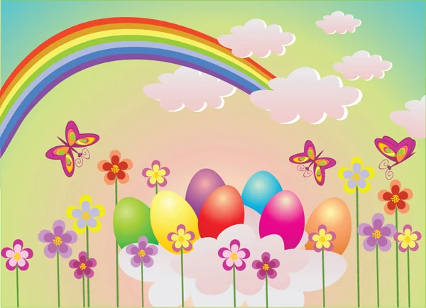 Funny Easter background — Stock Vector