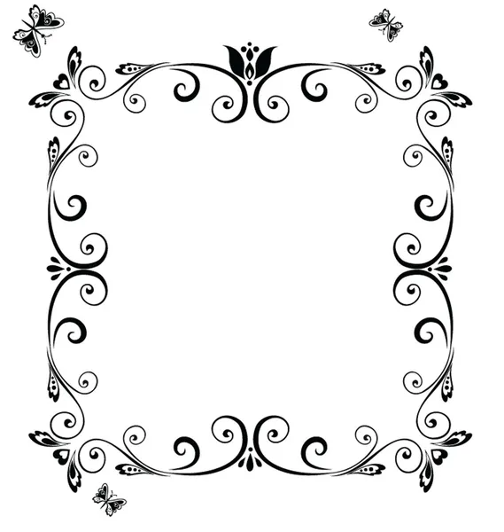 Decorative black frame — Stock Vector