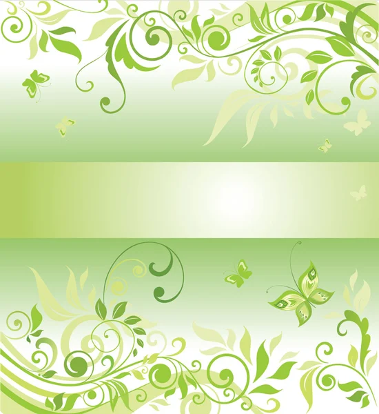 Green banner — Stock Vector