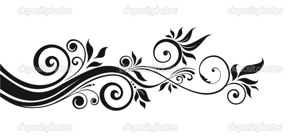 Floral black design Stock Vector Image ...