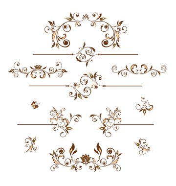 Retro çiçek sınırları