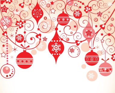 Kırmızı Noel kartı
