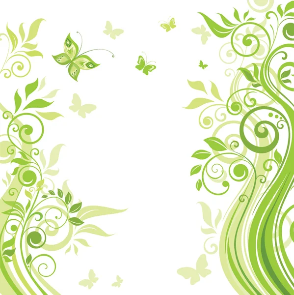 Spring green banner — Stock Vector