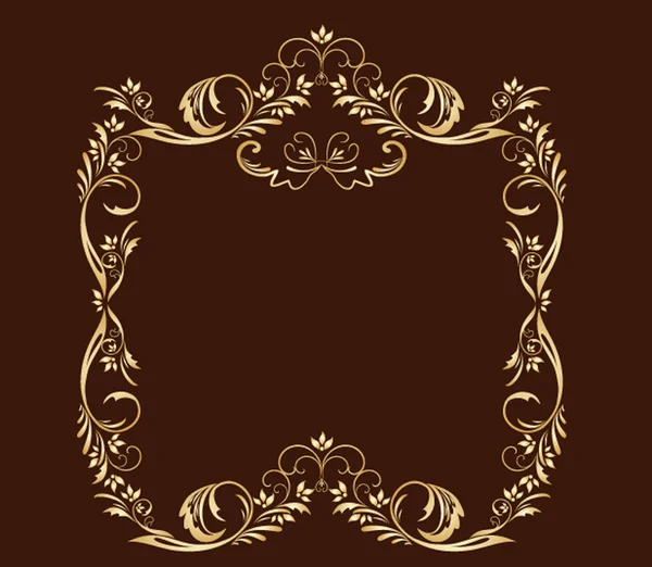 Decoratief gouden frame. Gouden collectie. — Stockvector