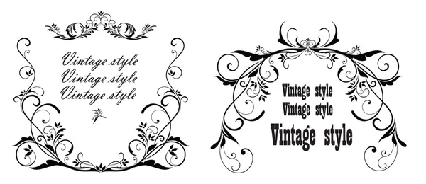 Título vintage floral —  Vetores de Stock