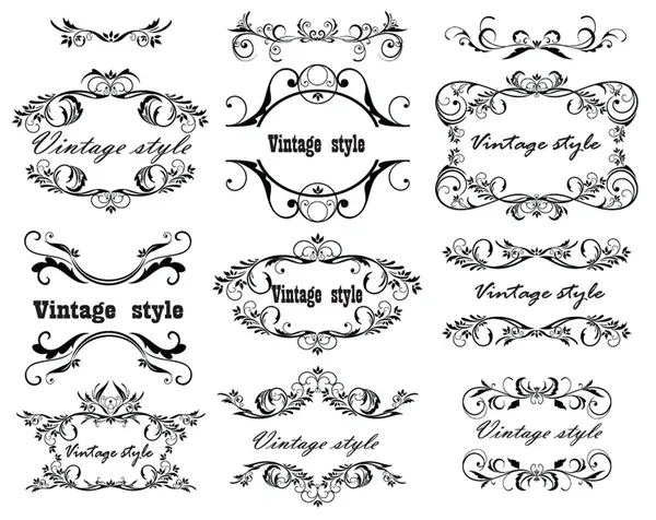 Vintage design. Set. — Stock Vector