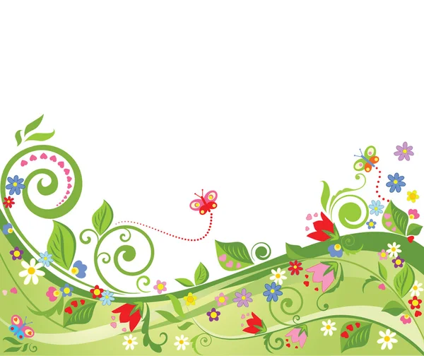 Floral spring background — Stock Vector