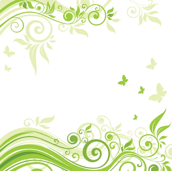 Floral green background Royalty Free Stock Vectors