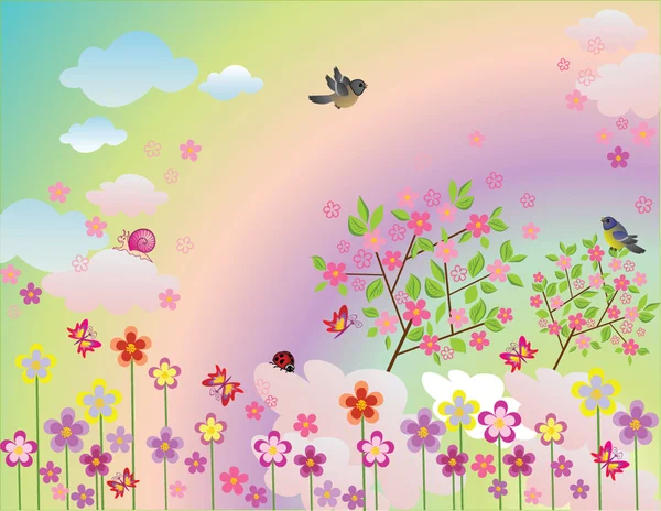 Lente illustratie — Stockvector