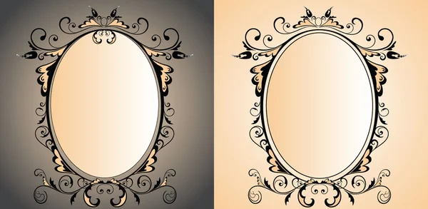 Винтажная рамка с зеркалом — стоковый вектор