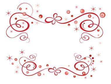 Red holiday border clipart