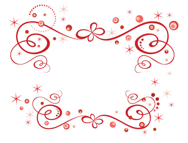 Red holiday border