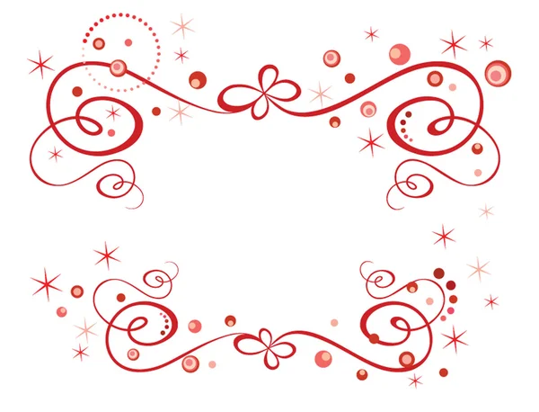 Red holiday border Stock Vector