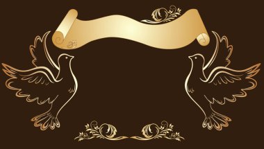 Vintage çerçeve ile kumru