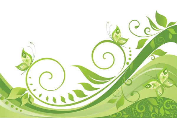 Vert fond de printemps — Image vectorielle