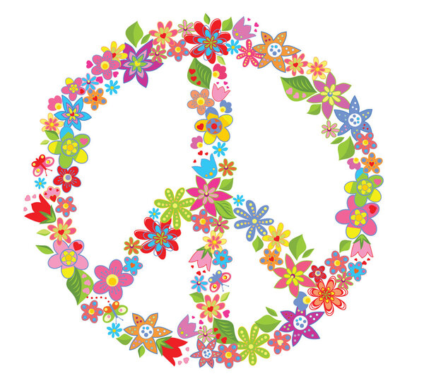 Peace flower symbol