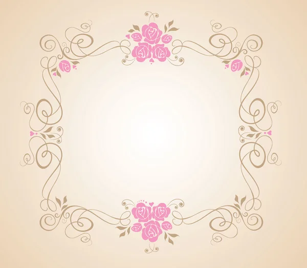 Marco floral de boda — Vector de stock