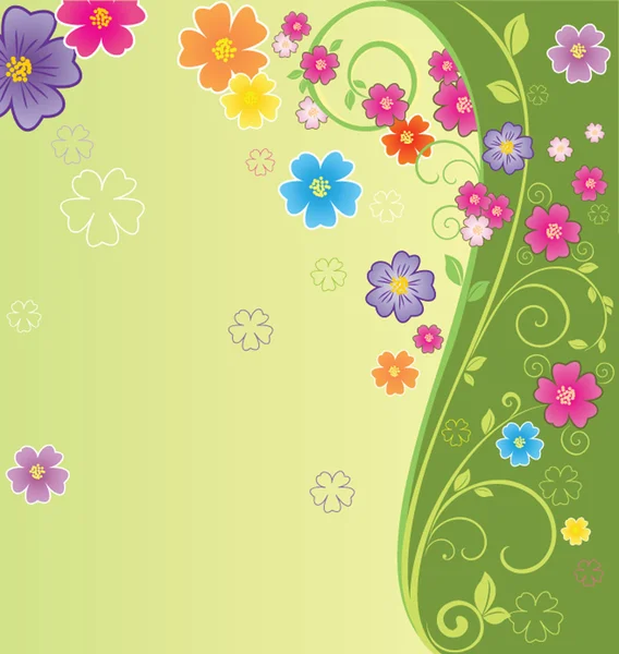 Floral summer background — Stok Vektör