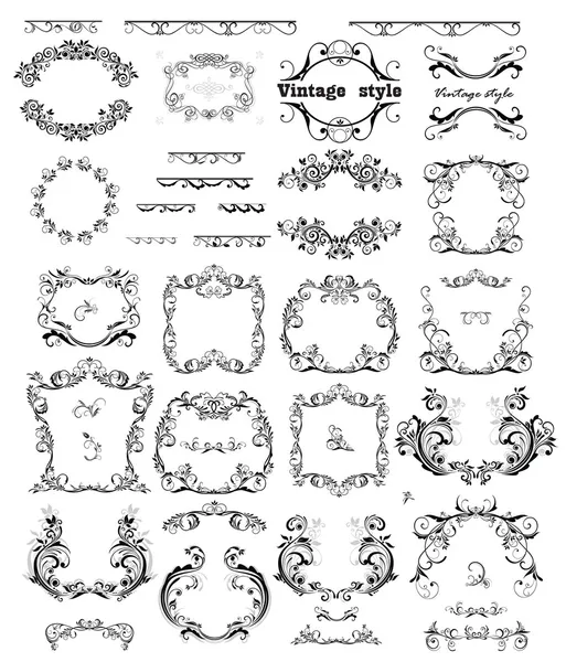 Wedding floral frames — Stock Vector