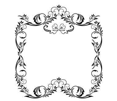 dekoratif siyah çerçeve