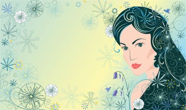 arka plan güzel kadınla