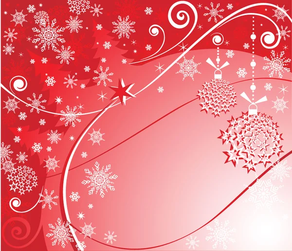 Carton rouge hiver — Image vectorielle