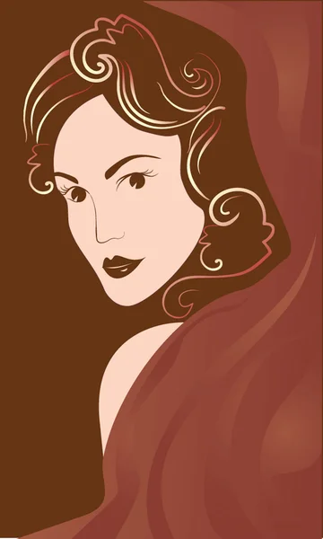 Belle femme — Image vectorielle