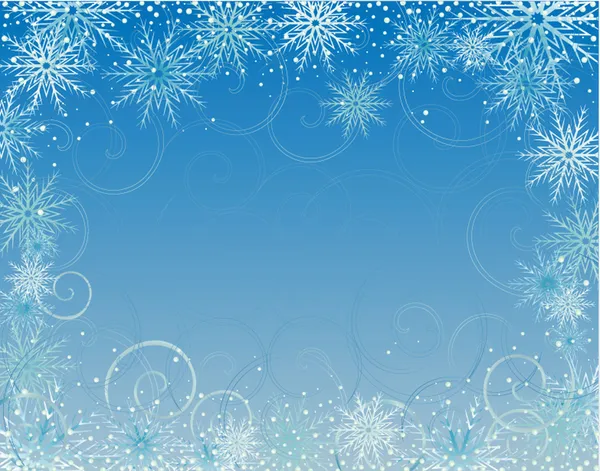 Tarjeta de invierno con copo de nieve — Vector de stock