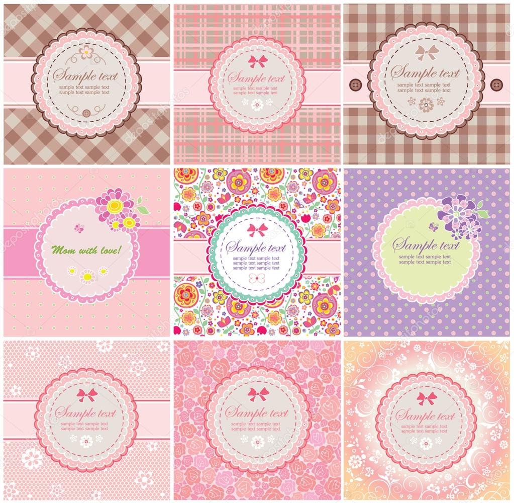 Beautiful greeting labels