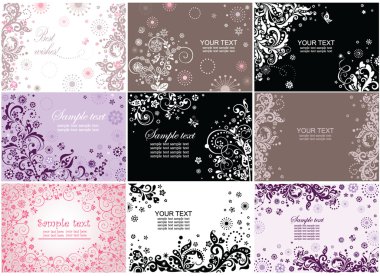 vintage kartvizit kümesi