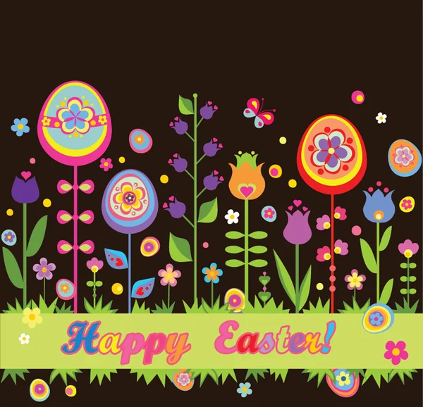 Easter seamless border — Stock Vector